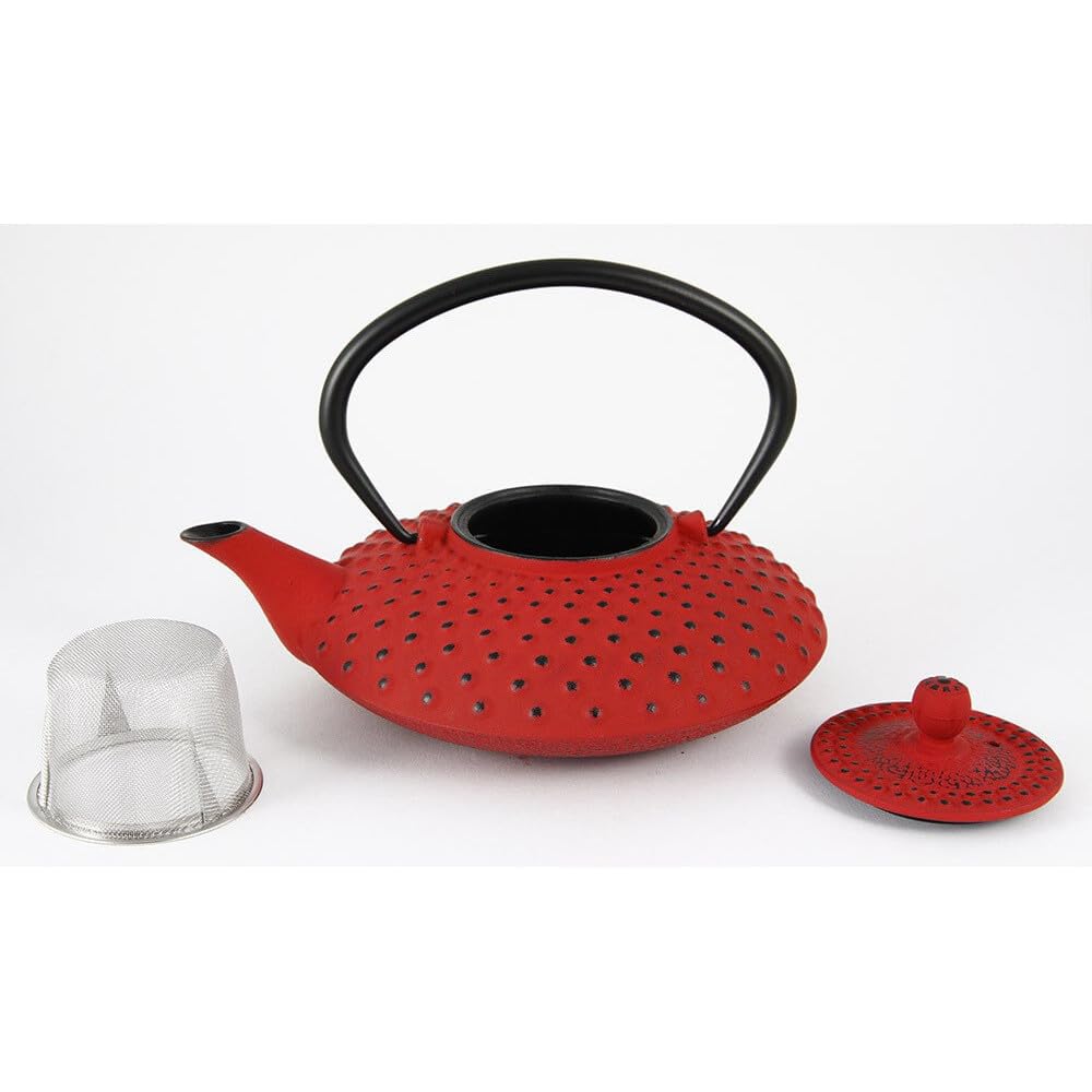 Tetera Hierro Fundido Vintage rojo – rojo – 1.2L, rojo, 1.2l