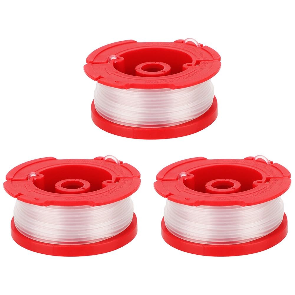 Lot de 3 bobines de rechange pour débroussailleuse Craftsman CMCST910 CNCST910 CMESTA900 CMESTE920, 1,7 cm x 9,6 m, fil en nylon, rouge