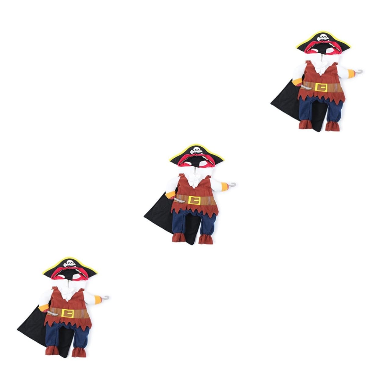 FRCOLOR 3 Pezzi Costumi Per Animali Domestici Cappello Cane Gatto Pirata Vestito Elegante Abbigliamento Festival Festa Vestito