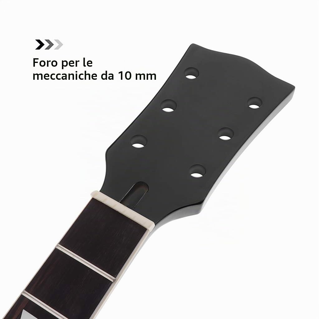 Alnicov Manico per chitarra per Gibson LP, pezzo di ricambio, 22 tasti Black Gloss 1
