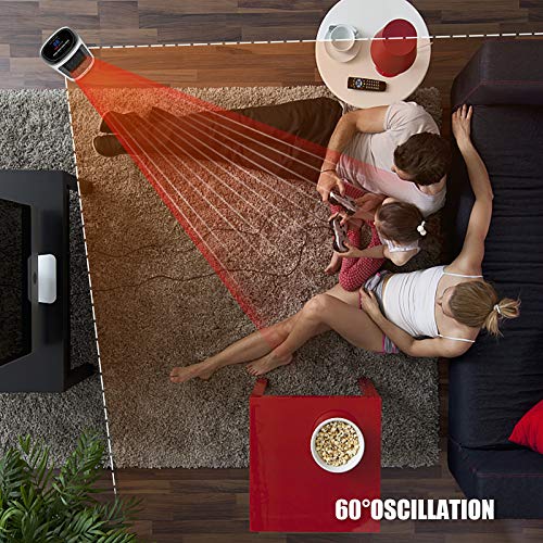 Gotoll Keramische ventilatorkachel met afstandsbediening, PTC-keramische verwarming, 3 standen, oscillatie, elektrische… - Image 7