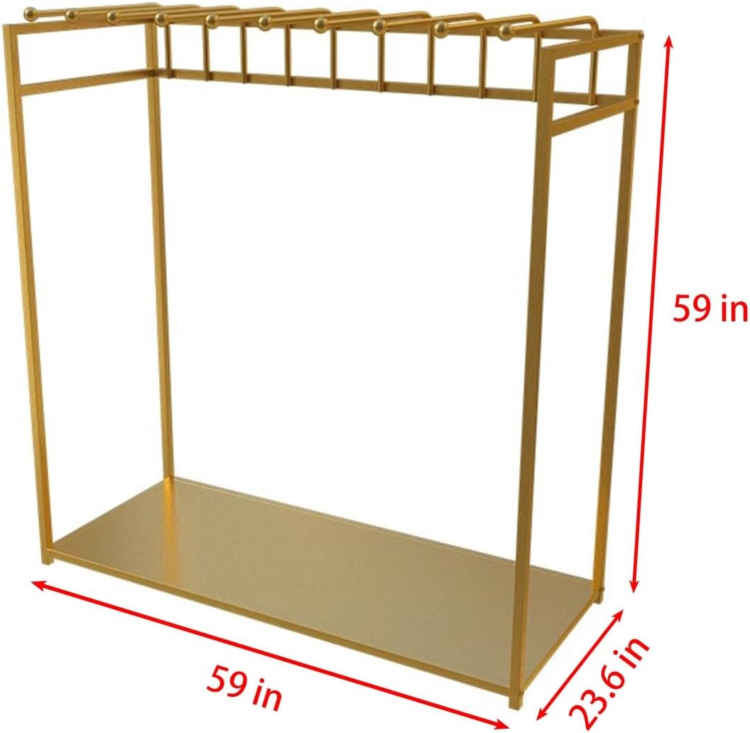 Aimery Commercial Quilt Display Stand Rack, Quilt Stand, Blanket Holder, Quilt Rack Stand, Blanket Ladder,Blanket Stand, for Summer Quilts, Blankets, Towels, Fabrics (Color : Gold, Size : 150cm)