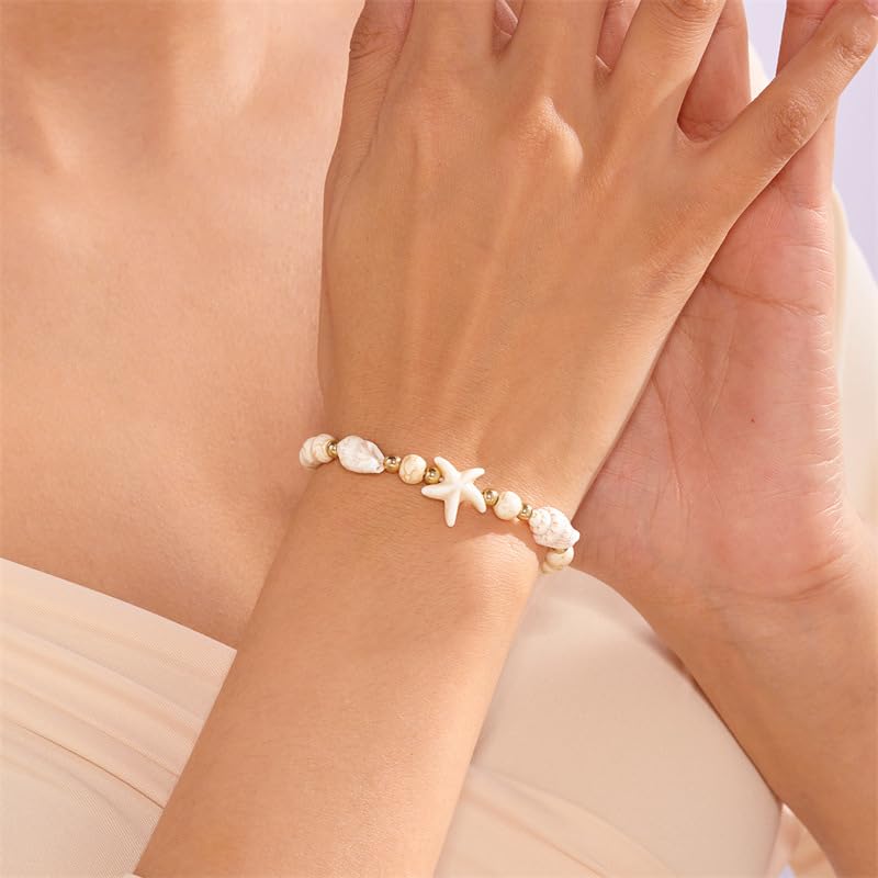 Shell Bracelets for Women Boho Seashell Rope Bracelet Beach Bracelets for Women Starfish Bracelet Suffer Beach Jewelry2