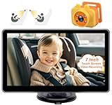 Yakry 7-Inch Baby Car Camera Recording - Touchscreen 1080P HD, 3X Zoom, 940nm Night Vision, 150° Wide Angle, Easy Install for Enhanced Baby and Pet Visibility, Rear Facing Backseat Camera for Infant