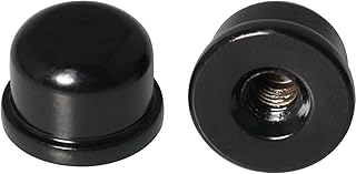 2pcs Solid Lamp Finials Caps Tapped of Tops for Lamp Shade Holder Harp Lamp Finial Knob Lamp Accessories, Black