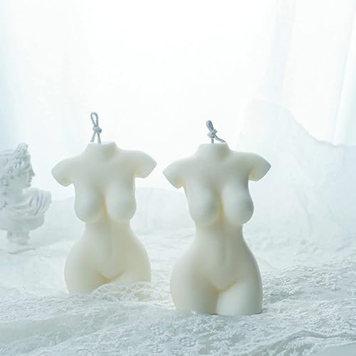 Miniatura 4 de Vela de burbujas de 2 piezas, velas de cera de soja, vela en forma de cuerpo femenino, vela perfumada vertida a mano, vela decorativa estética para