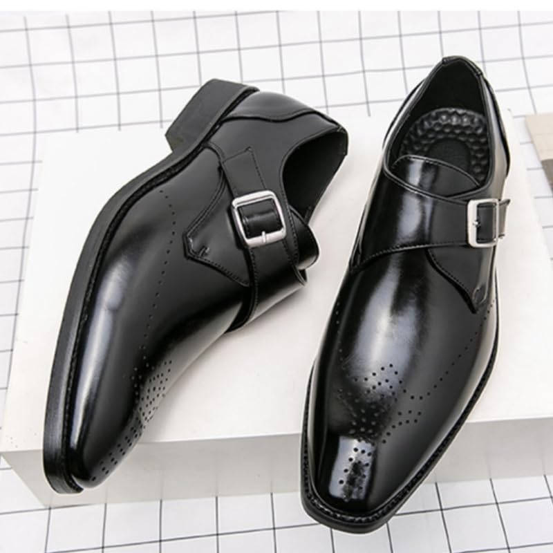 Men's Oxford Shoes, Comfortable & Breathable Faux Leather, Casual Fashion Business Dress Shoes with Pointed Toe4