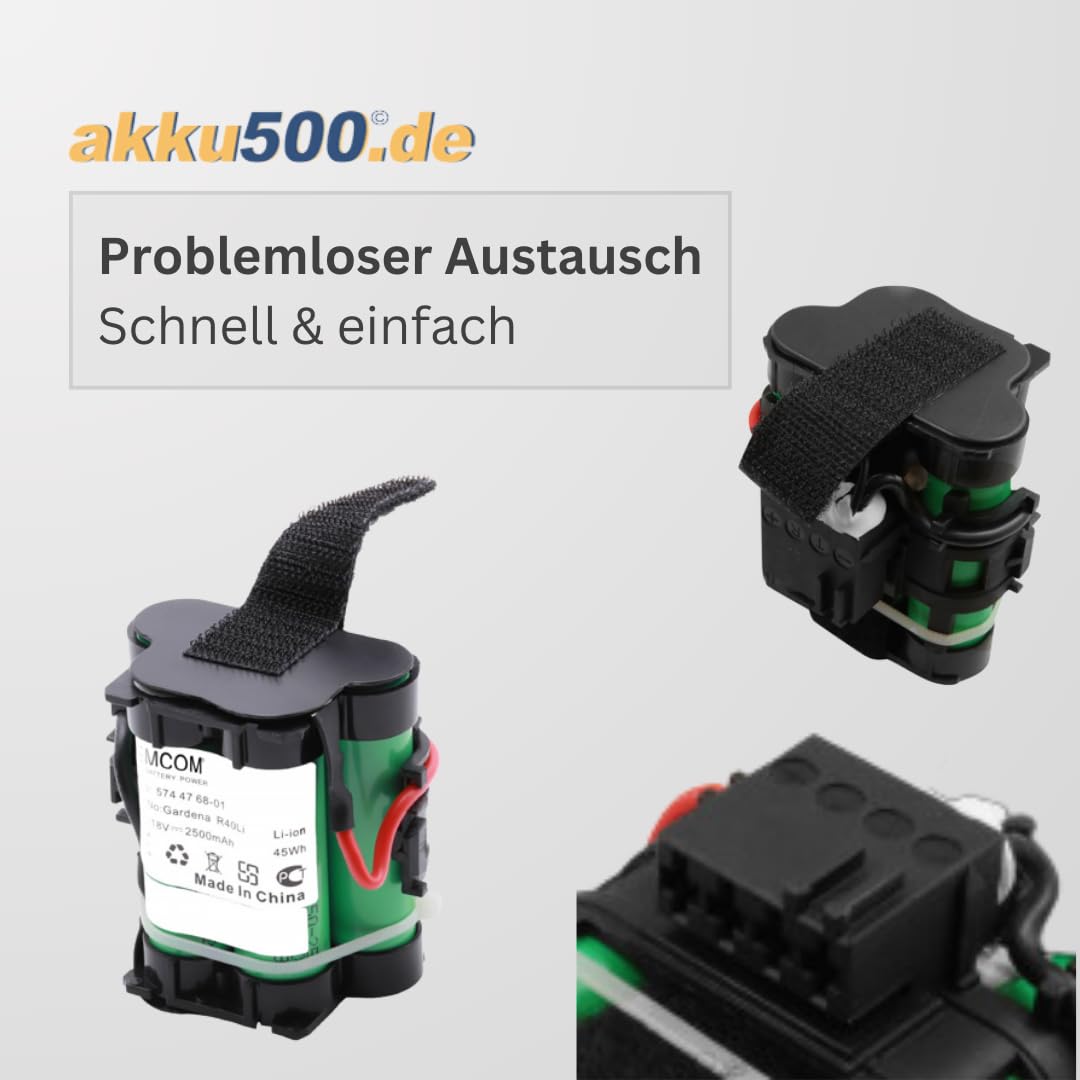Batteria 18V 3000mAh Per Robot Tagliaerba - Compatibile Con Gardena, Husqvarna, Flymo, McCulloch - Foto 7
