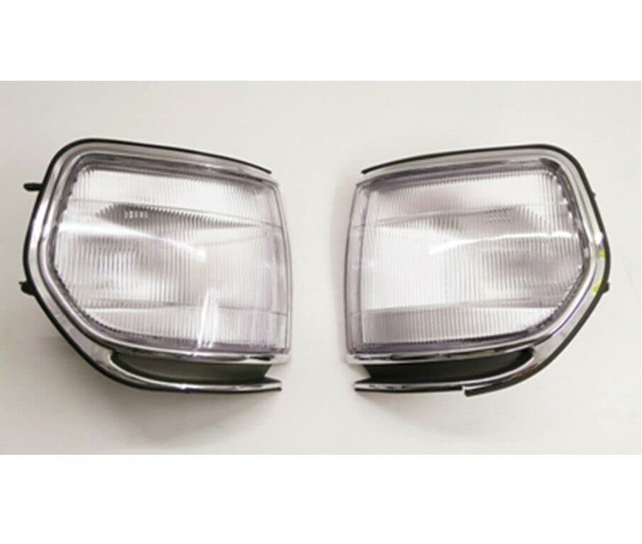 iTop-Motors HeadLight Corner Lamp Corrugated-Lens Front Left+Right Turn Signal Light Fit For 1991-1997 Toyota Land Cruiser LC80 FJ80 【1Pair】