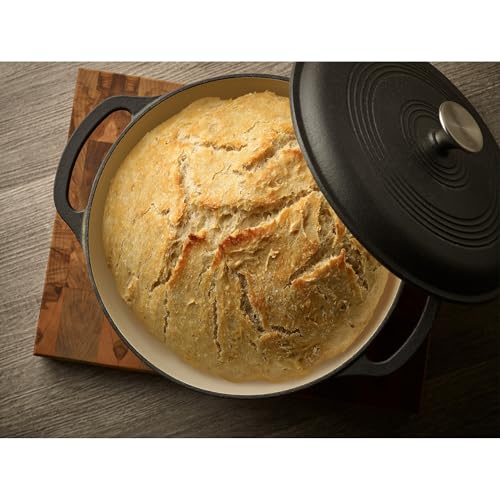 Mercer Culinary Enameled Cast Iron Round Dutch Oven, 6 qt., Matte Black - Image 8