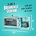 Nostalgia 3-in-1 Retro Breakfast Station - Includes 5 Cup Coffee Maker, Non-Stick Ceramic Griddle, and 4-Slice Toaster Oven - Built-In Timer, Reusable Coffee Filter, Space-Saving Design - Aqua