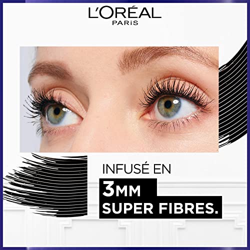 L'Oréal Paris - Mascara Pro XXL Extension - Effet Extension de Cils Professionnel - Technologie Double Brosse - Longue Tenue - Teinte : Noir - 12 ml