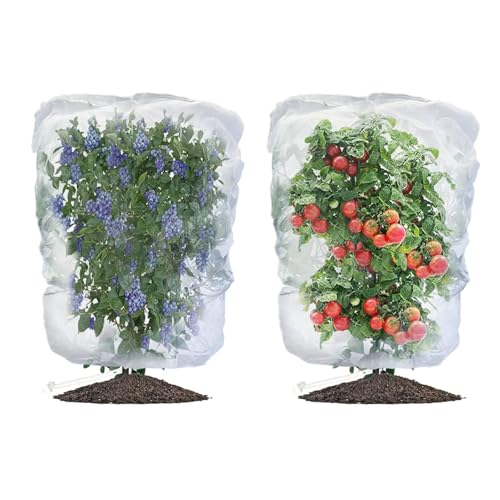 Filet Arbre Fruitier, Filet Anti-Insectes pour Plantes,Filet de Protection Contre Les Insectes,Protection pour Plantes avec Cordon de Serrage et Zipper,pour Protéger Les Plantes en Pot (0,7 x 1 m)