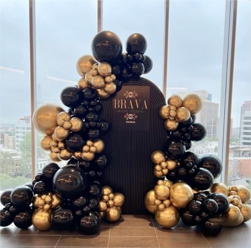 Image of Black Balloons 12 inch, 50 Pcs 3.2g Black Latex Balloon Matte Helium Balloons for Birthday Party Wedding Baby Shower Retirement Decorations