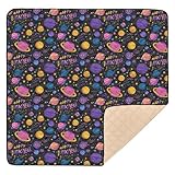 New Year Planet - Tapete suave y grueso para gimnasio y actividades para el suelo, resistente al agua, para sala de juegos, para bebés y niños pequeños, 50 x 50 pulgadas