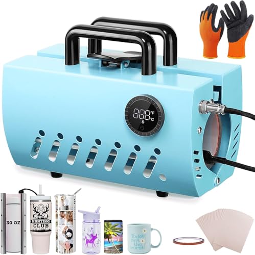 Presse-tasse bleu AKEYDIY AKE-5574 machine sublimation bouteille eau 265-885ml - 2