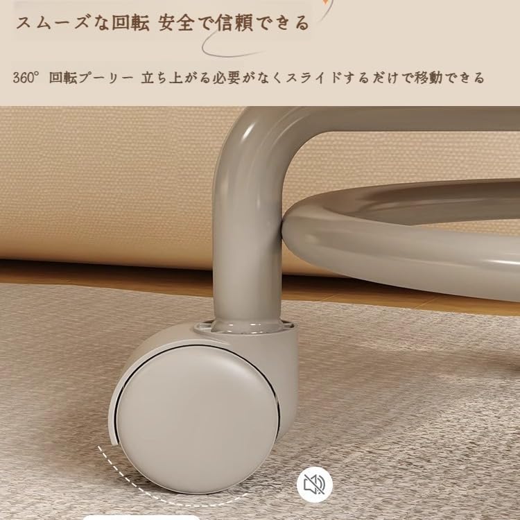 車輪付きロースツール ホーム 滑車付きスモールスツール ユニバーサルホイールベンチ