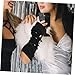 COLLBATH 1pair Halloween Cosplay Arm Guards Wristband Bracers for Parties Fit for All Performance Props for Role-Playing Theme Parties and Costumes Black