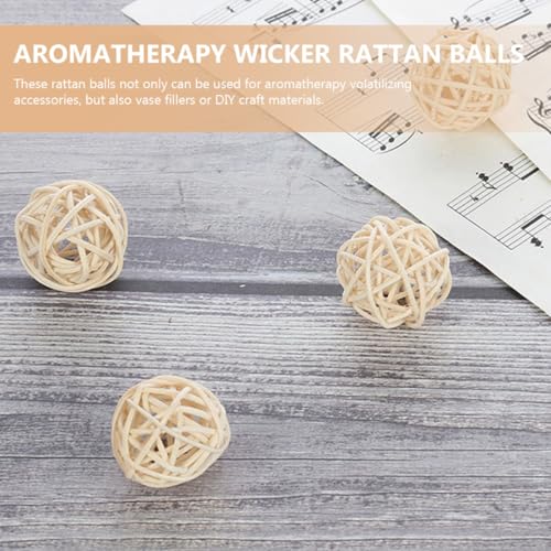 Boules en rotin naturel x20 pour diffuseur de parfum et décoration - 8
