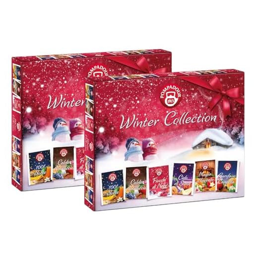Pompadour Winter Collection Box (2 conf.da 30 filtri), 1001 Notte, Caldo Abbraccio, Fiocchi di Neve, Cielo di Stelle, Magia d'Inverno, Garofano Cannella, Senza Lattosio e Glutine, 330g
