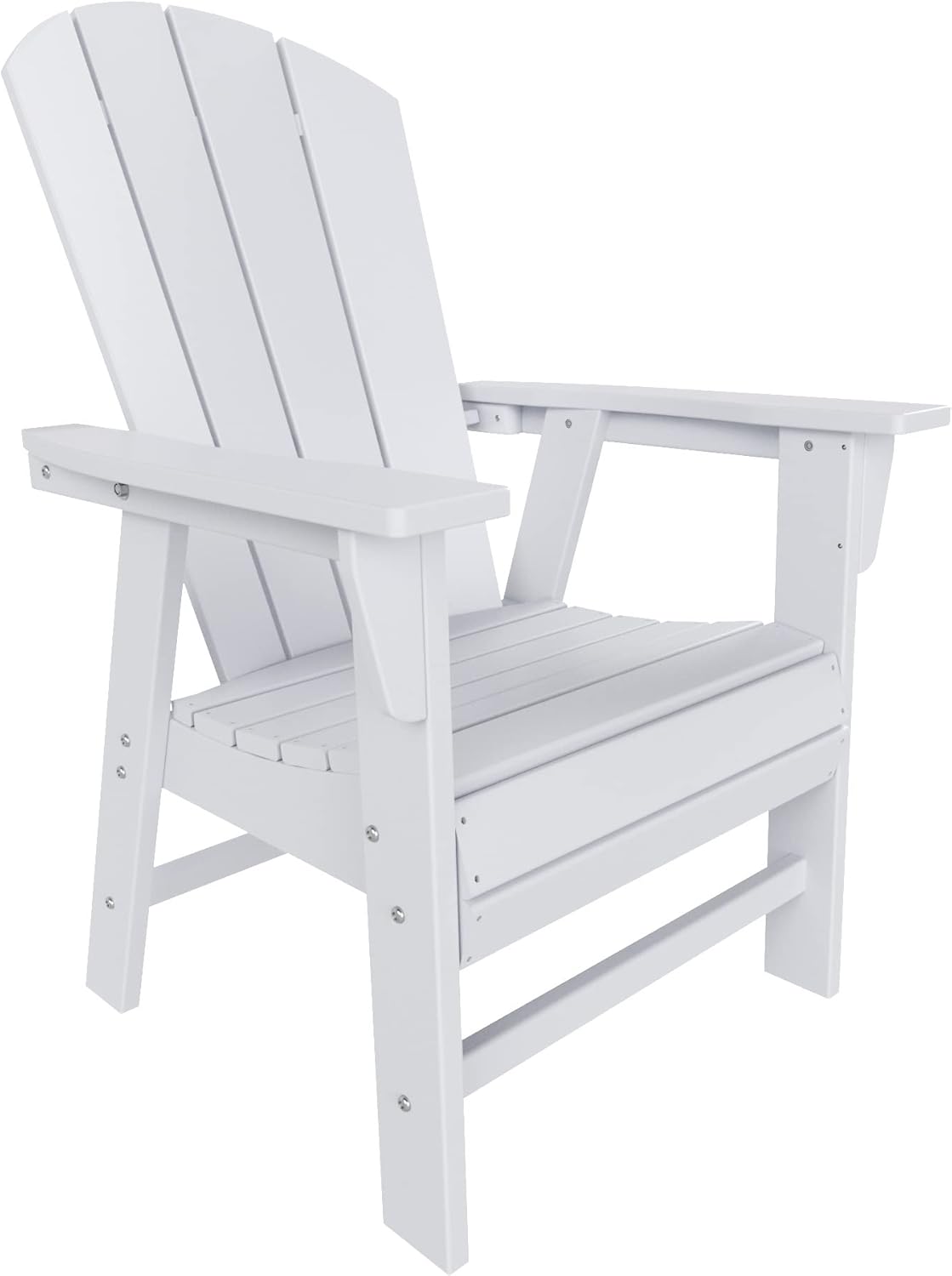 WO WESTIN OUTDOOR HDPE Laguna Adirondack Casual Patio Dining Chair,White