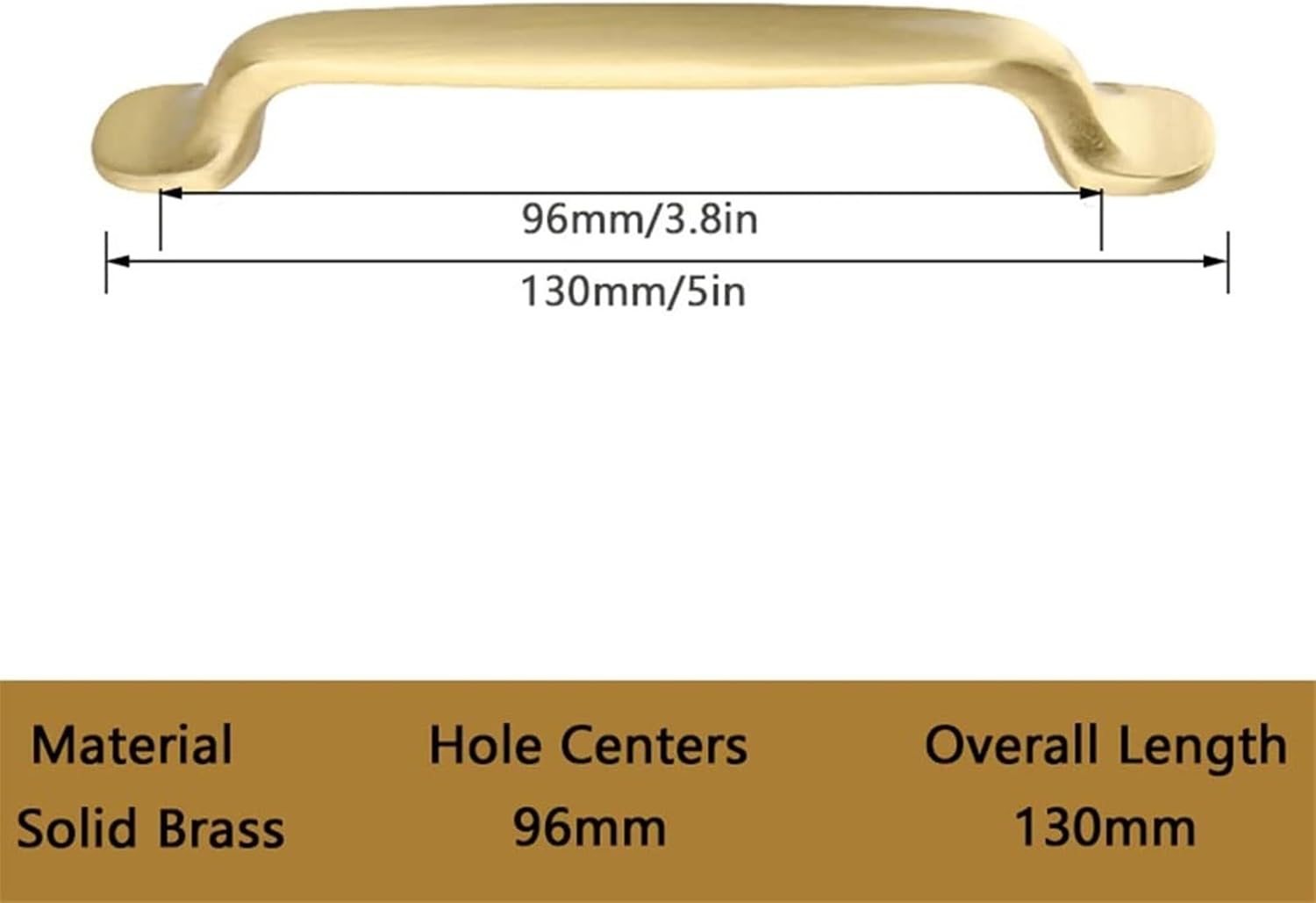 Solid Brass Cabinet Handles Gold Drawer Handles Cupboard Handles 96mm-128mm with Screws Furniture Handles for Drawers Kitchen Cabinet Handles Vintage for Cupboard Wardrobe Doors Bedroom ( Size : 96mm/