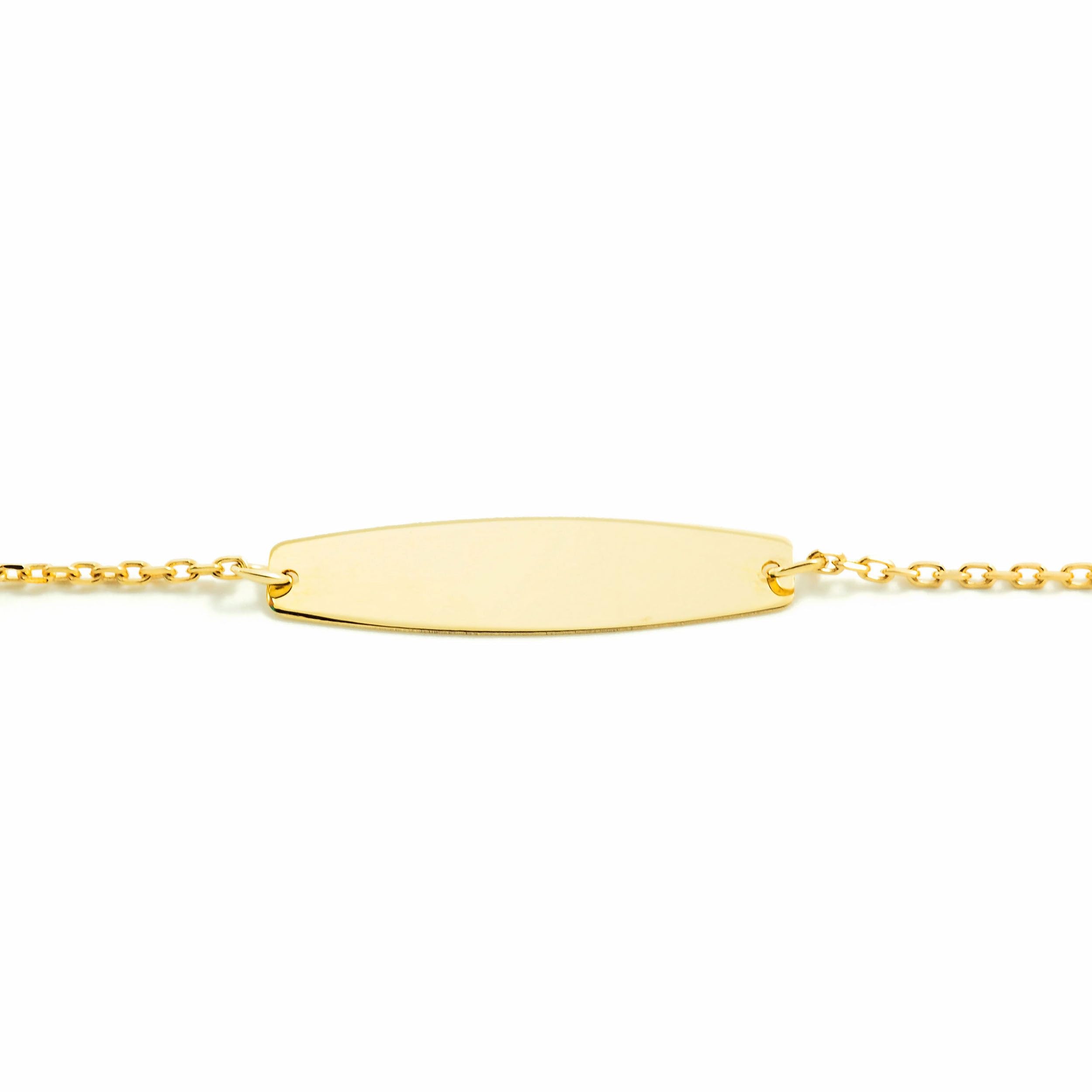 Monde Petit Pulsera Niña Oro Amarillo 9K Esclava Corazón Rosa Brillo 14 cm - Certificado Garantía - 1432