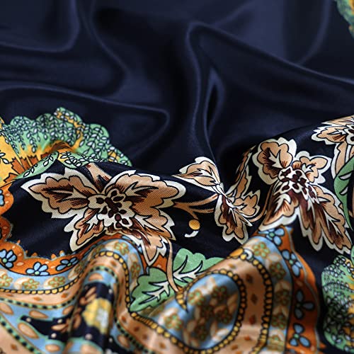 vimate Head Scarf for Women-35 Square Silk Feeling Satin Scarf for Hair Wrapping and Sleeping at Night2