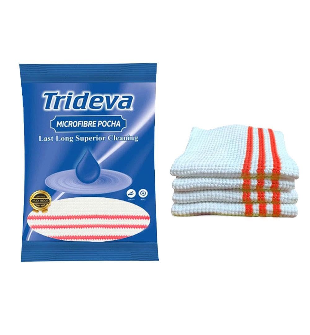 TRIDEVA Micro Fibre Pocha for Home Floor Cleaning,55cm x 55cm (Pack of 2) Pocha Cloth, Cotton Floor Cleaning Dusters, Cleaning Sets Wet and Dry, Small Size 22x22-inch (B0CR6J1PLP) Amazon Price History, Amazon Price Tracker