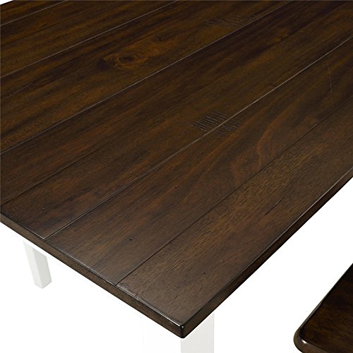 Dorel Living Airlie Solid Wood Bunk Beds Twin Over Full With Ladder And Guard Rail, White #TOP3