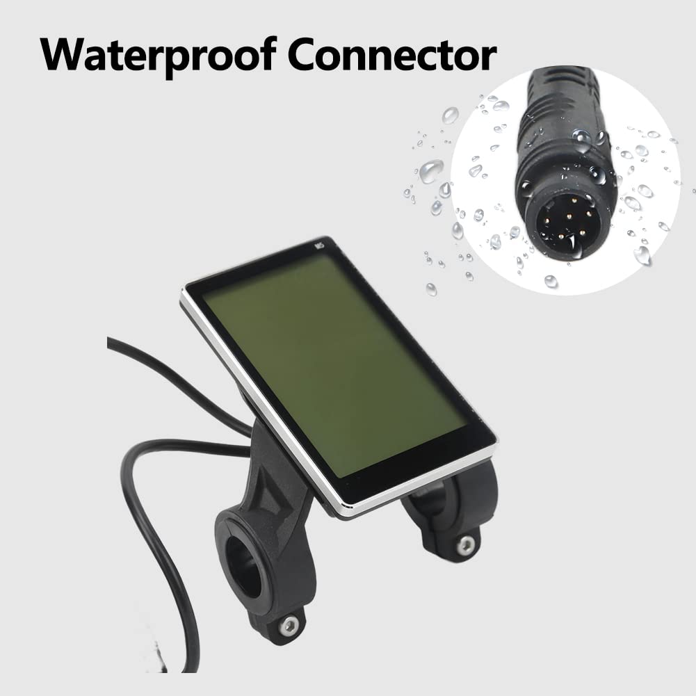 Contachilometri Bici, Contachilometri Bici Senza Fili, Contachilometri da Ciclismo Impermeabile, 24V 36V 48V 60V Universale per Biciclette Biciclette Scooter Elettrici