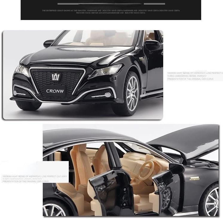 1/32 for Crown Alloy Toys Vehicles Sound Light Pull Back Collectible Model Metal Car Gift(Red,No Box)