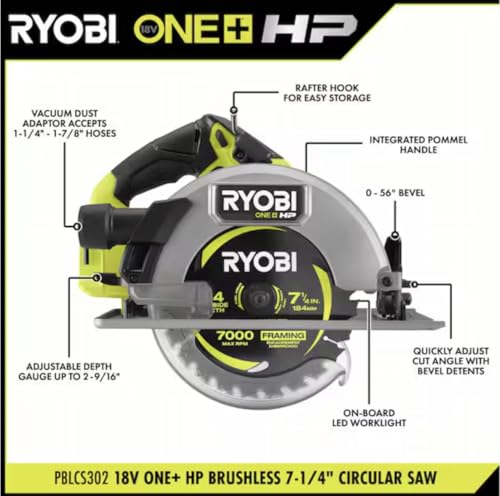 RYOBI ONE+ 18V Brushless Circular Saw