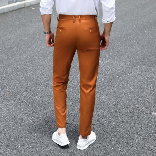 Men's Casual Pants - Straight-Leg Business Formal Style, Men's Golf Pants, Comfort Fit, Modern Slim Cut3