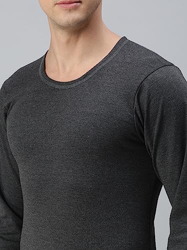 Image of Macroman M-Series Hotmax Full Sleeves U-Neck Thermal Upper for Men with Special Interlock Knit in Cotton Poly Fabric, Advanced Heat Retention & Moisture Control