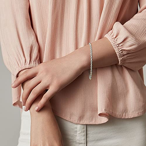 LeCalla 925 Sterling Silver BIS Hallmarked 4 MM Italian Diamond-Cut Rope Chain Bracelet for Men Women and Girls (6.5, 7, 7.5, 8, 8.5 Inches) - Image 3