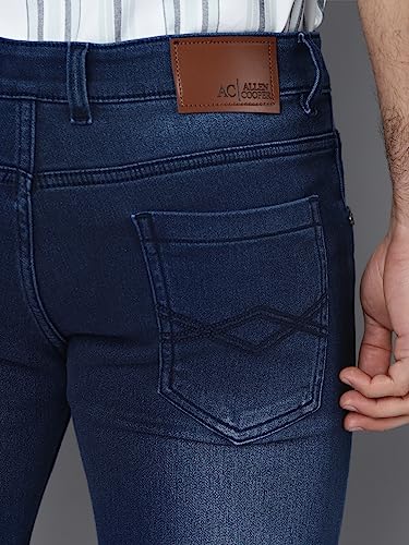 Image of Allen Cooper Slimmy Comfortable Mid Rise Denim Jeans for Men