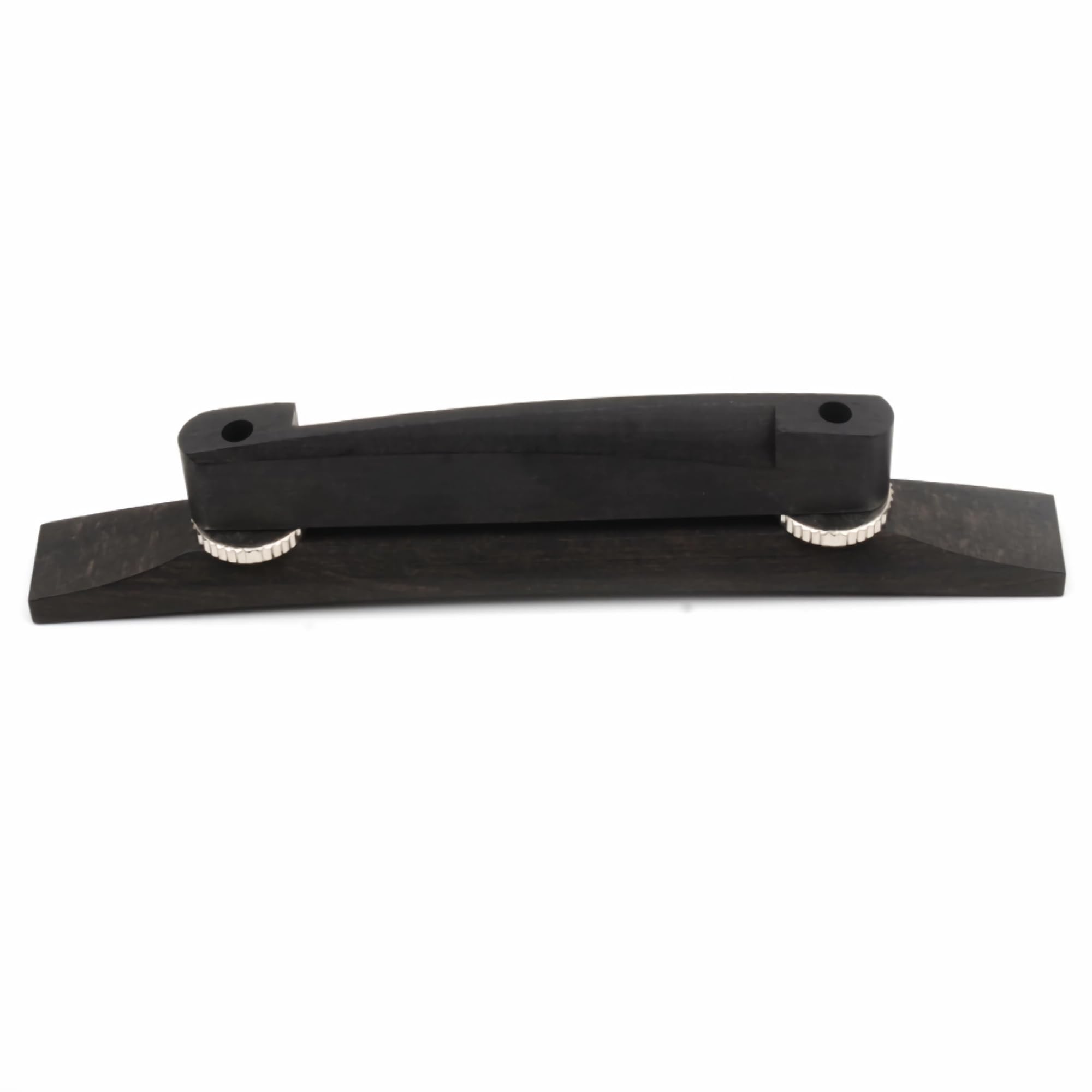 Amuic Ebony Jazz Guitar Bridge, Adjustable Bridge for Archtop Guitars Parts Replacement