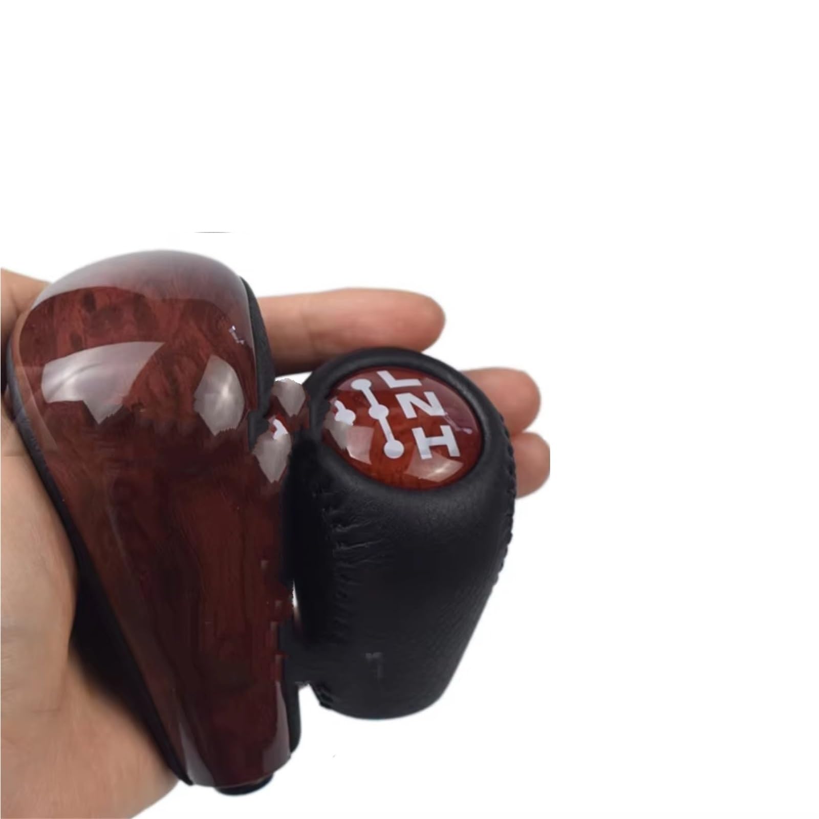 HILLAR Car Gear Stick Knob for Toyota for Land for Cruiser for Prado FJ150 FJ120 2003-2009 Color Automatic Transmission Gear Shift Knob(Wooden-AB)