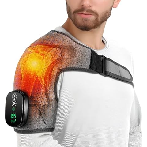 Cordless Shoulder Heating Pad, Heated Shoulder Wrap, Shoulder Massager, Shoulder Brace for Women Men, Heat Pad for Rotator Cuff Frozen Shoulder Cover