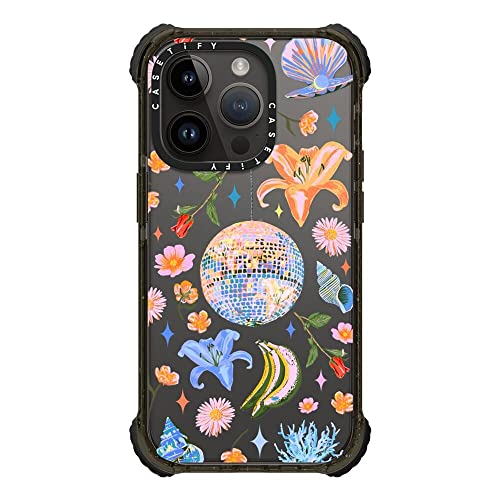 Coque iPhone 14 Pro CASETiFY rigide antichoc Disco Magic Noir - 3