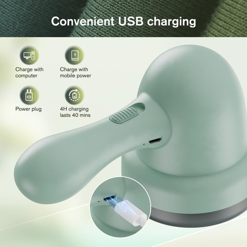 Pluisscheerapparaat, pluisverwijderaar, USB-oplaadbaar, inclusief 2 reservemesjes, verwijdert effectief pilling van verschillende pluche stoffen