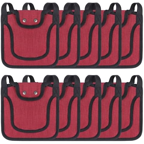 FEEIN 10 Pack Chicken Saddle for Hens, Hen's Wing Protector, Adjustable Straps and Elastic Shoulder Suit Medium and Large Hens, Poultry Saver, Apron, Supplies, Including Shoulder Cover, Red Cover
