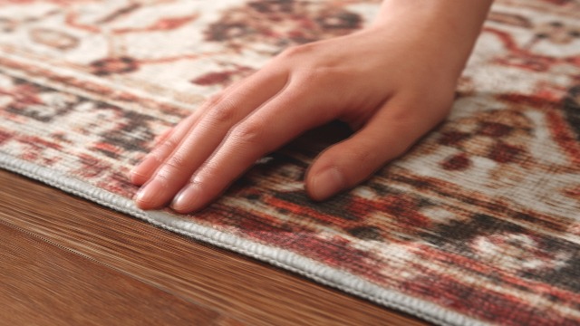 Retro Red Area Rug