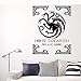 Pegatinas de pared para niños con citas, bricolaje inspirado en Game Of Thrones Targaryen Pegatina Papel tapiz para puertas Calcomanías de cocina Pegatinas para frigoríficos Decoración Living