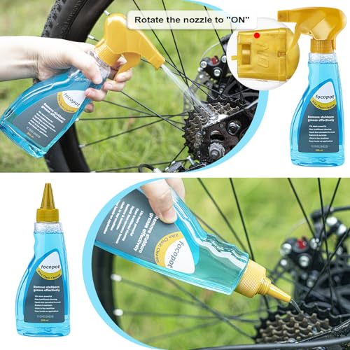 Bike Chain Lube and Cleaner Set Including Bicycle Degreaser,Wet Lubricant,Bike Cleaning Brush Tool for Cleaning Bike Chains,Rear Cogs.Lube 2oz,Degreaser 10oz - Image 3