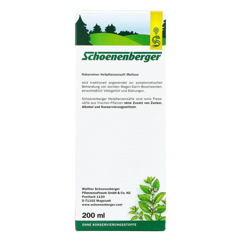 Schoenenberger Naturreiner Heilpflanzensaft Melisse, 200 ml Lösung