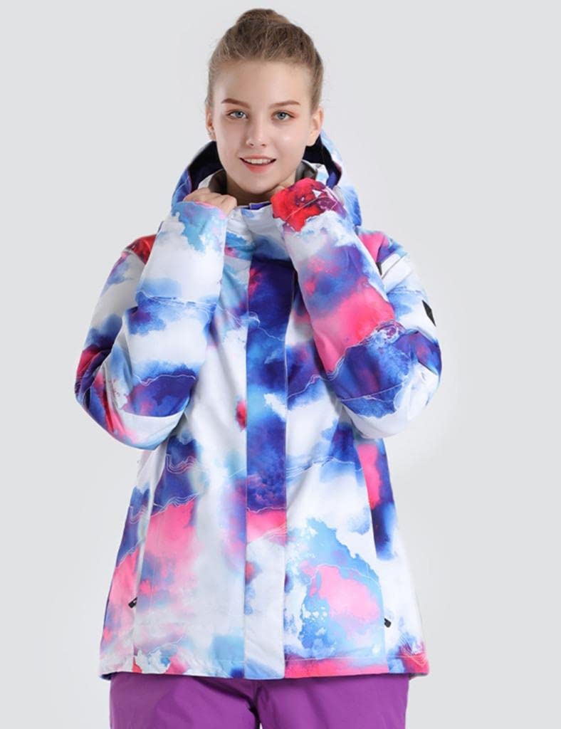 GS SNOWING Women's Waterproof Ski Jackets Windproof Mountain Snow Coat Warm Winter Sports Coat with Hood (#074, M)