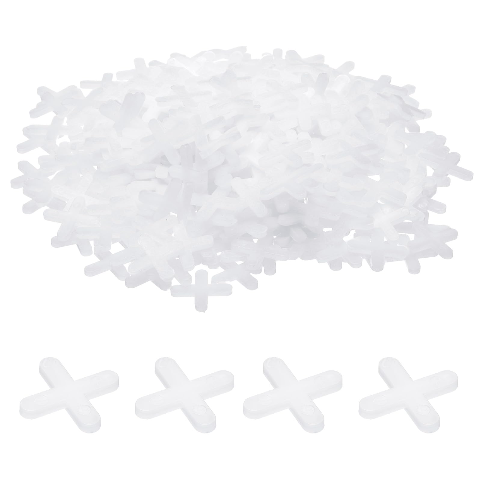 QUARKZMAN Fliesenabstandhalter 4mm - 100 Stück Kreuz-Set Aus Hartplastik Für Wand & Boden
