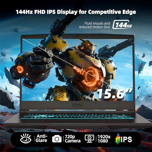 MSI Thin A15 15.6" FHD IPS 144Hz Gaming Laptop, AMD Ryzen 5 7535HS Processor, NVIDIA GeForce RTX 4050 6GB, 16GB DDR5 RAM, 512GB NVMe SSD, Wi-Fi 6E, HDMI, Backlit Keyboard, Windows 11 Home - Image 4